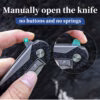 Ti and Carbon Fiber handel M390 EDC pocket Camping knife