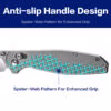 Foldedge EDC Knife: Titanium, D2 Blade, Anti-Slip Design